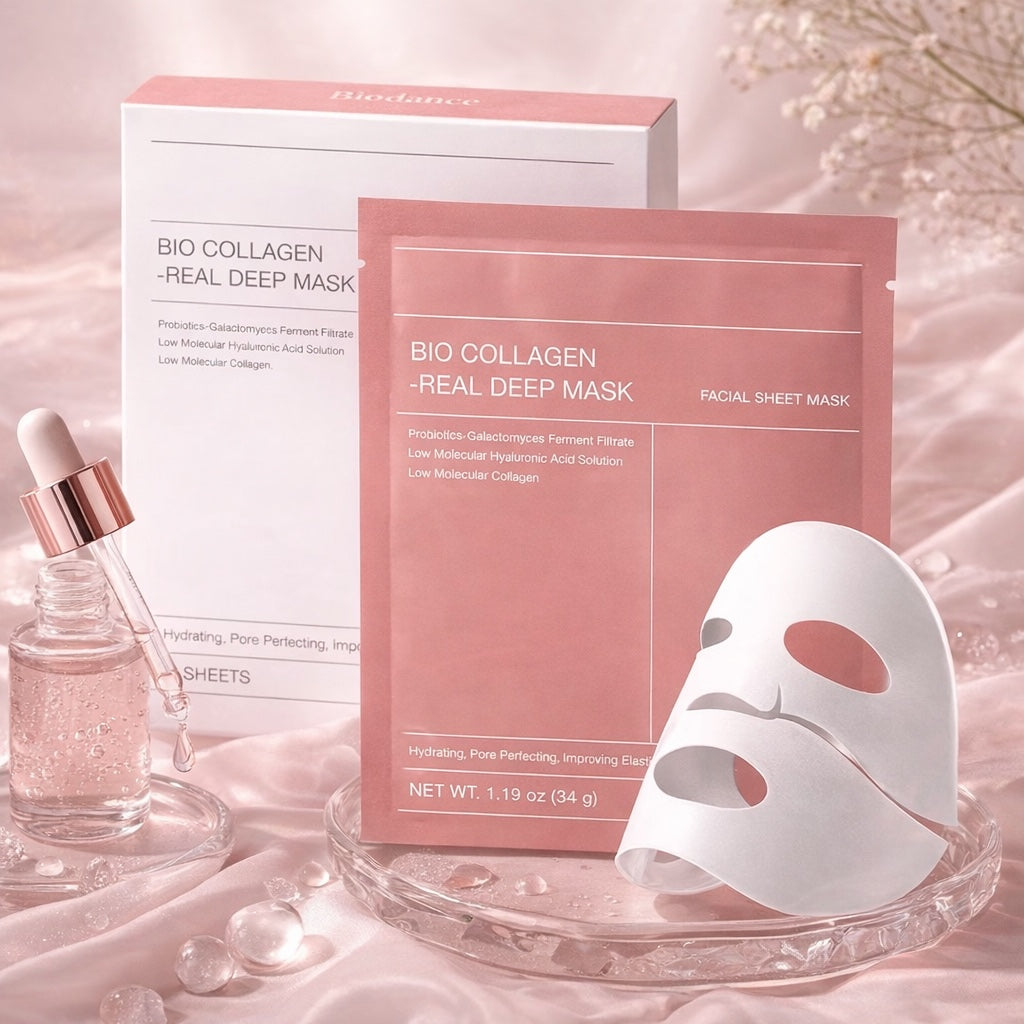 Maschera viso al collagene